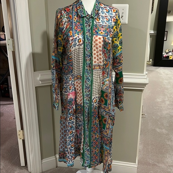 Johnny Was Diskana Dena Multicolor Patchwork Slip dress, NWOT - Picture 3 of 15